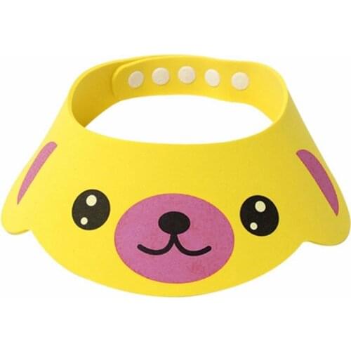 Safe Shampoo Shower Bathing Protect Soft Cap Hat for Baby Children Kids Yellow