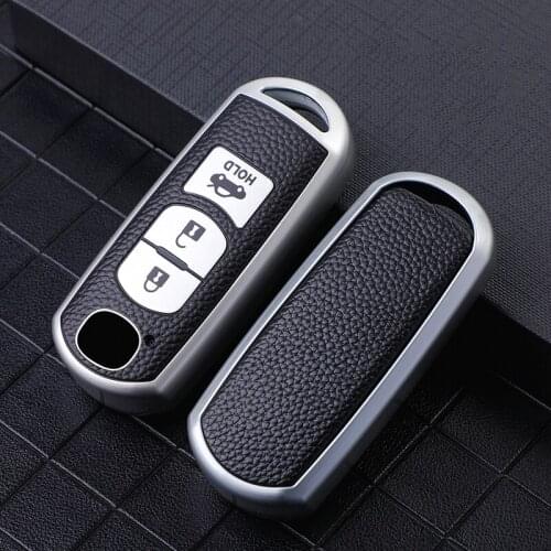 Car Key Case Full Cover For Mazda 2 3 5 6 Demio CX-3 CX-4 CX-5 CX-7 MX5 CX8 CX-9 Atenza Axela 2015-2019 Keychain Ring Protect