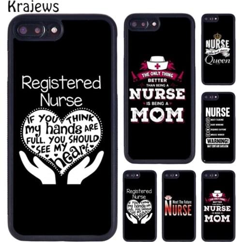 Krajews Nurse Stethoscope Nursing Heartbeat Phone Case For iPhone X XR XS 11 12 Pro MAX 5 6 6S 7 8 Plus Samsung S7edge S8 S9 S10