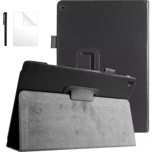 Litchi Flip PU Leather Case For Asus ZenPad 10 Z300 Z300C Z300CL Z300CG Z300M Z301 Z301ML 10.1 inch Tablet Case + Film