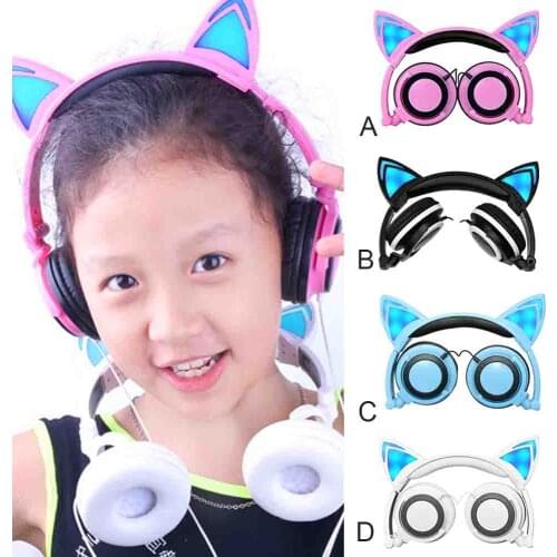 Vococal Kids Headphones Cute Cat Shape Stereo over-ear Children Earphone for iPhone Galaxy Anroid Mobile Phone Tablet Computer