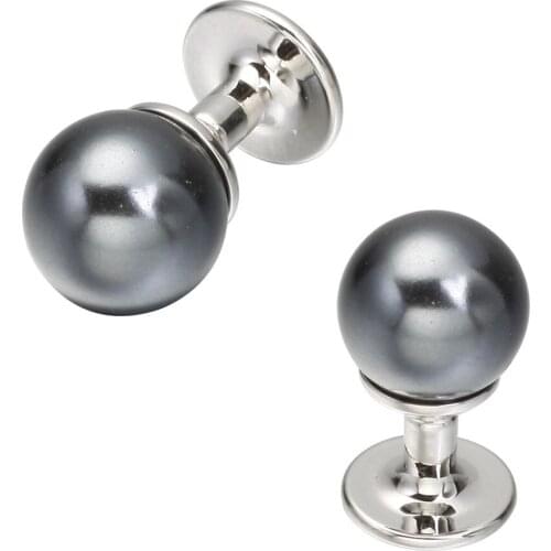 Crystal series grey ball Cufflinks French long sleeve shirt with studs and Cufflinks