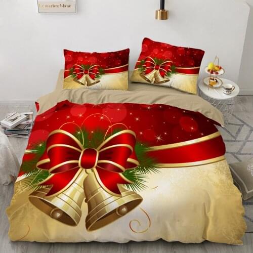 Cartoon Bedding Set for kids baby Bed linen set for home duvet cover pillowcase family sets Euro 150*200 Christmas Bow