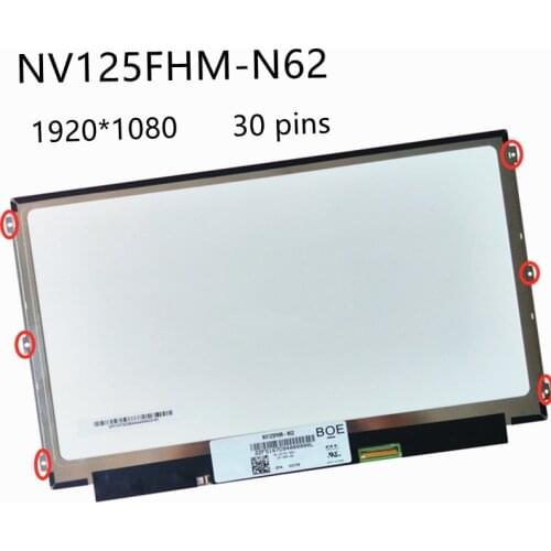 12.5" Matrix for laptop LCD IPS display NV125FHM-N62 LP125WF4 SPB1 LP125WF4-SPB1 (SP)(B1) FHD 1920*1080 eDP 30 pins panel