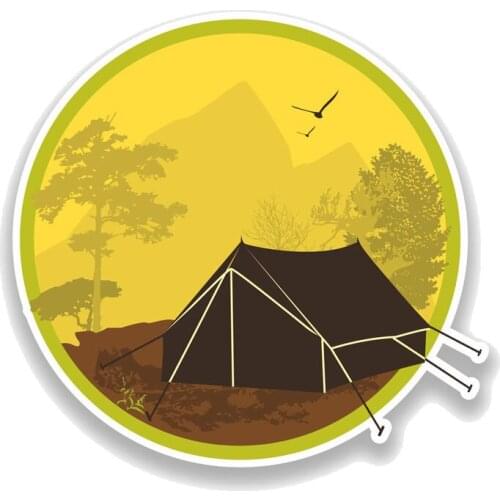 Wilderness Outdoors Camping Decal PVC Motorcycle Car Sticker Anti-UV Waterproof Car Window Body Decorative Stickers Accessories