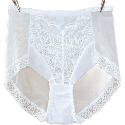 New Womens Panties Lace and Mesh Material Hight Waist Breifs Seamless Underpants Sofe Breathalbe Panties Female Underwear