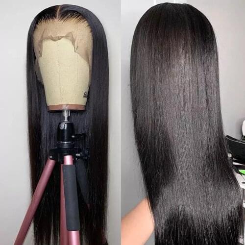 Halo 30 40 Inch Straight Wig 13x4 Lace Front Human Hair Wigs For Black Women Wig Brazilian Pre Plucked 180% Remy Hair Wigs
