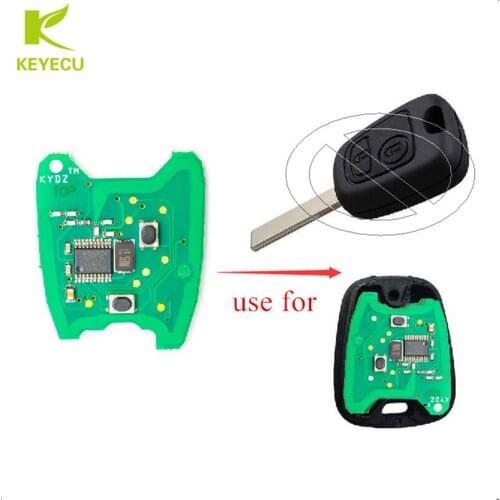 KEYECU KYDZ 2Buttons 433MHz Remote Control Board for Peugeot 307 with battery , No key shell