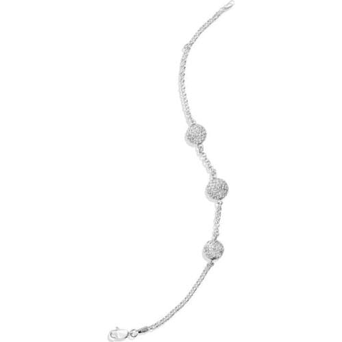 Silver Three Bulk Womens Bracelet