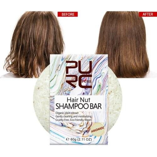 2019 PURC Hair Care Nut Shampoo Soap Gentle Cleaning And Moisturizing Organic Plant Extract Anti-dandruff Hair Shampoo 60ml