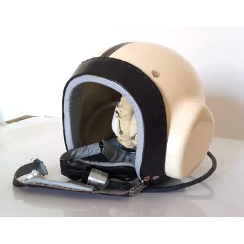 Helmet helmet elicotterista beige interior built-in microphone headphones sport