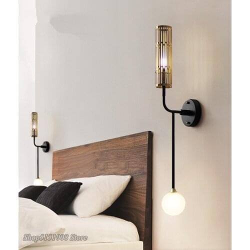 Modern Ins LED Wall Lamps Nordic Living Room Wall Sconce Creative Mirror Front Light Wall Lights Aisle Bedroom Decor Fixtures