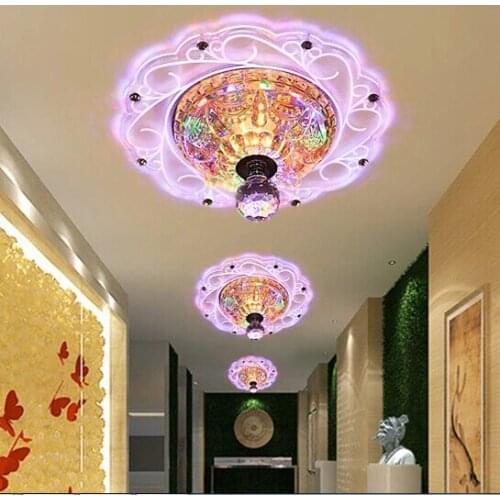 Modern yang dipimpin langit-langit lampu sorot Kristal balkon lorong ruang cahaya Abajur Luminaria cahaya perlengkapan 220-240V