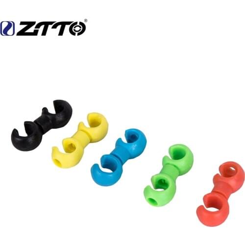 ZTTO 100Pcs Rotatable MTB Brake Line C/S Buckle Bike Brake Derailleur Shift Cable Line Tube Pipeline Storage Device Ring Clasp