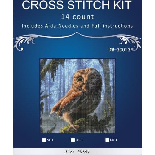 Top Quality Beautiful Lovely Counted Cross Stitch Kit Similar Dim cross stitch Similar DMC one black Owl