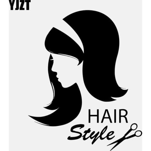 YJZT 10.7CM*13.1CM High Quality Hair Style Barbershop Vinyl Decoration Car Sticker C22-0102