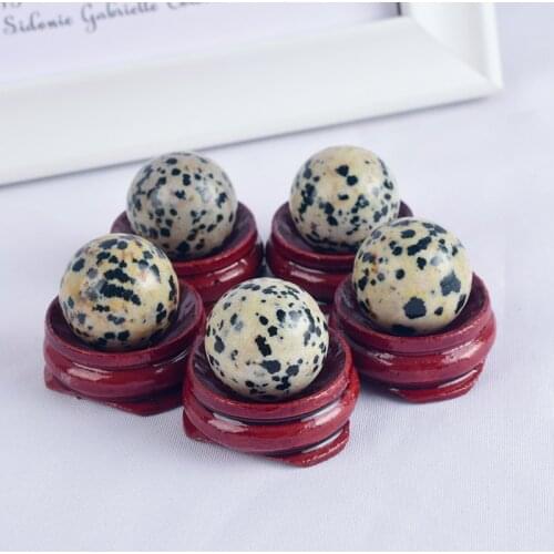 Yoni Kegel Exerciser Ball Crystal Engery Sphere Natural Dalmation Hand Massage 20mm Healing Chakra Reiki Ben Wa Balls Feng Shui