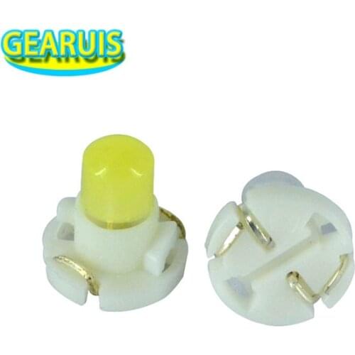 100pcs T4.7 T4.2 T3 COB LED Round Car Auto Dashboard Dash Side Bulb Instrument Light Signal White Blue DC 12V
