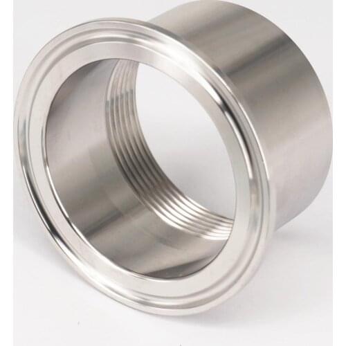 2" BSPT Female x Ferrule O/D 77.5mm Tri Clamp 2.5" 304 Stainless Steel Sanitary Ferrule Clamp Pipe Fitting Connector