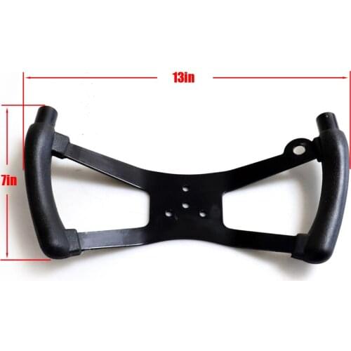 330 x 160 mm Black Good Stability 13" Go Kart Steering Wheel Butterfly H Style for Riding Lawn Mower Racing