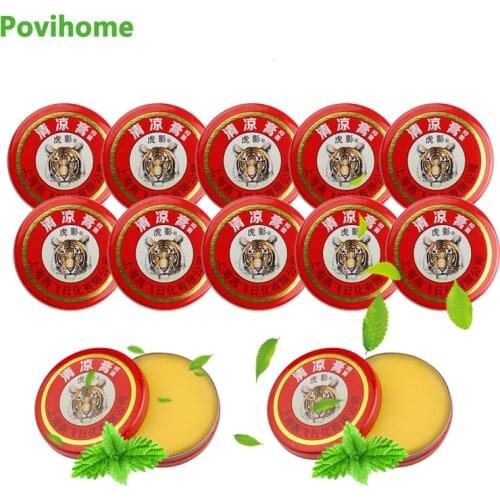 5/10Pcs Tiger Balm Cooling Oil Mint Extract Cream Summer Refreshing Relieving Headache Heatstroke Anti-Itch Ointment Body Care