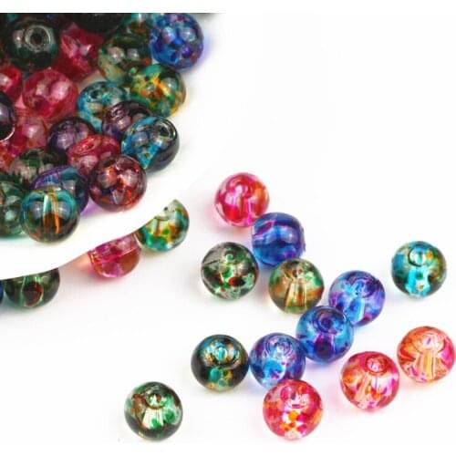 6MM Mixed Colorful Glass Loose Beads For Europe Jewelry Bracelet&Necklace Findings 200pcs/lot FL21