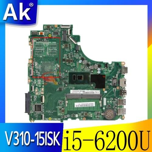 Akemy For Lenovo V310-15ISK/IKB V510-15IKB/ISK E52-80 Laptop Motherboard DA0LV6MB6F0 CPU i5-6200U RAM 4GB Tested 100% Work