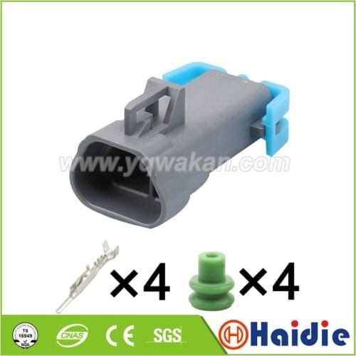 Free shipping 2sets 4pin automotive wiring cable plug plastic sealed waterproof connector