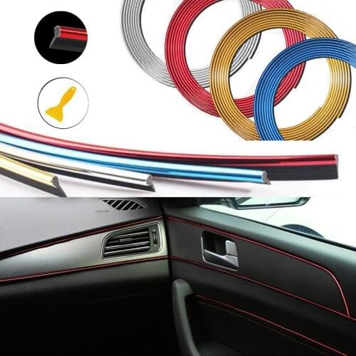 Car Interior Decorative Thread Stickers Trim Strip For Ford Focus 2 Fiesta Mondeo Kuga Citroen C4 C5 Skoda Octavia Rapid Superb