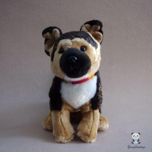 Children Plush Toys Real Life Shepherd Dolls Soft Black Back Dogs Model Girls Hiloday Gifts Shop