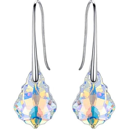 Hermosa Ladies Drop Earrings Austrian crystal Dangle Earrings Aurore Boreale Crystal Earrings for Women