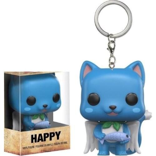 Pocket Keychain Fairytail Happy 4cm Collection Toys for Children Christmas Gift