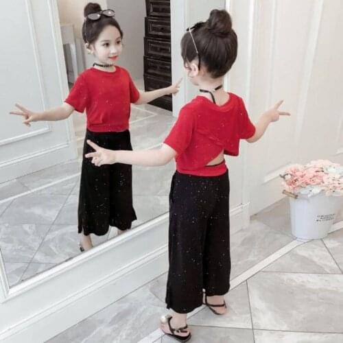 For 3 4 6 8 10 12 Yrs Old Baby Girls Clothes Set 2020 Summer Newborn Baby Girl Short Sleeve T-shirt+Pant Girls Outfits Suit