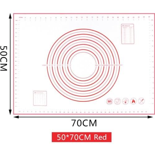 Large Size 75*50cm Non_Stick Silicone Baking Mat Pad Rolling Reusable Baking Mat Cake Baking Tool Kneading Accessories FY0204
