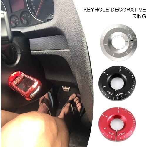 1 Pc Car Engine Start Ignition Cover Styling Ringhole Sticker Accessories Case For Volkswagen Golf VW Polo Passat For Seat Audi