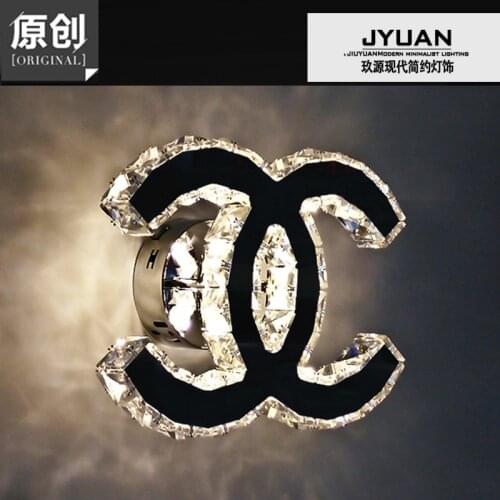 Loft stone blue wall light crystal wall lights bedroom light wood bedside bedroom bedside dining room wall lamp