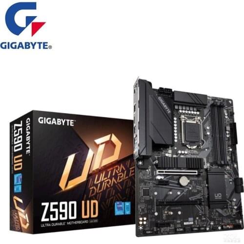 NEW For Gigabyte GA Z590 UD Motherboard LGA 1200 Z590 Desktop Mainboard Support i3 i5 i7 10400F 10400 10100F 10700K