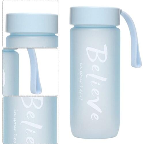 600ML Matte Sports Water Bottle Couple Water Mug Plastic Portable Drink Tarvel Outdoor with Portable Rope Juice Milk Kitchen Cup