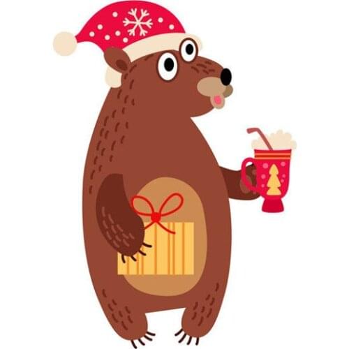 Christmas Bear Metal Cutting Dies Layering Die Embossing Cuts Scrapbook Paper Craft Knife Mould Blade Punch Stencils Dies