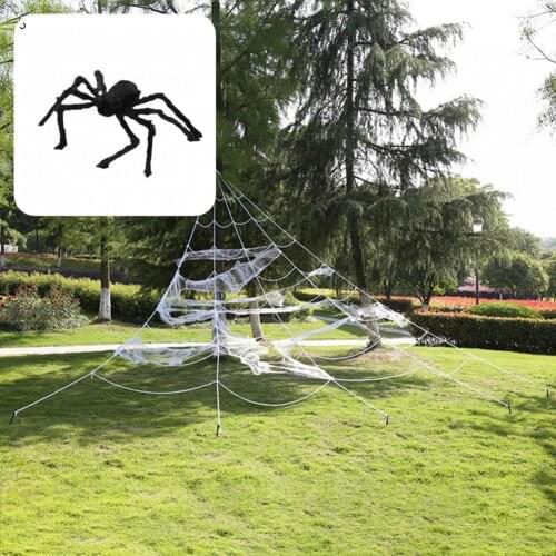 Soft Premium Hanging Spider Web Lint Spider Props Thick Weaving for Garden