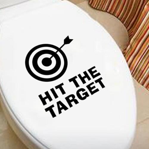 HIT THE TARGET Toilet Sticker Stool Commode Sticker Home Decor Bathroon Decor 11x12cm 2PCS CP0433