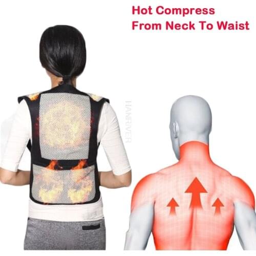 Shoulder Waist Warmer Tourmaline Spontaneous Heating Waistcoat Magnet Therapy Self Heating Vest Back Massage Lumbar Pain Relief