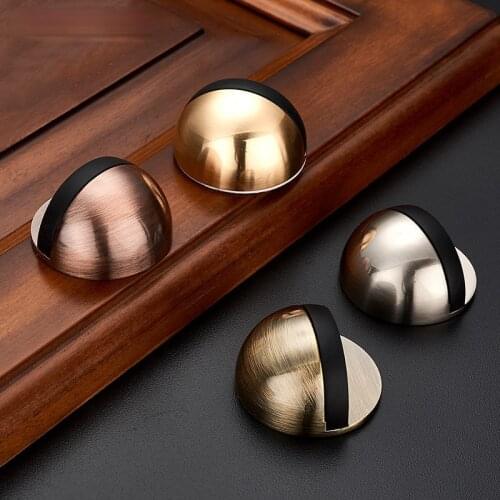 Non-punching Sticker Hidden Stainless Steel Rubber Door Stop Door Stopper Door Clip Buckle Floor Type Nail-free Door Stopper