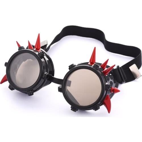 Steampunk Goggles Flying Scooter Helmet Glasses Cool Rivet Steampunk Spikes Goggles Cosplay Welding Punk Accessories Gothic