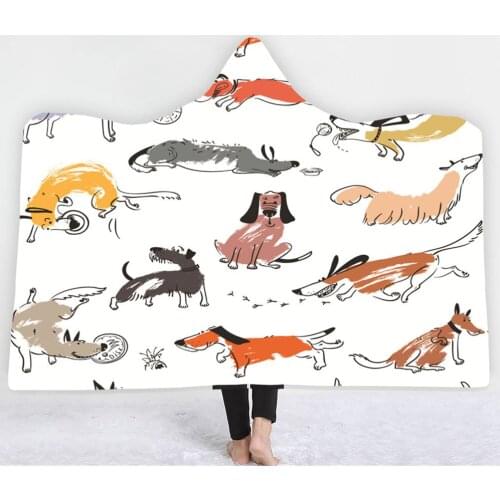 Animals Cat Dog Throw Blanket on Bed Sofa Animal Plush Sherpa Blanket Pet Bedspreads Sherpa Fleece Print Thin Quilt Dropshipping
