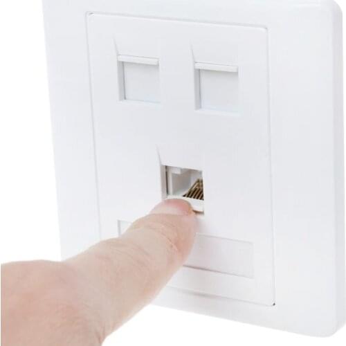 86 Type Computer Socket Panel CAT5E Network Module RJ45 Cable Interface Outlet