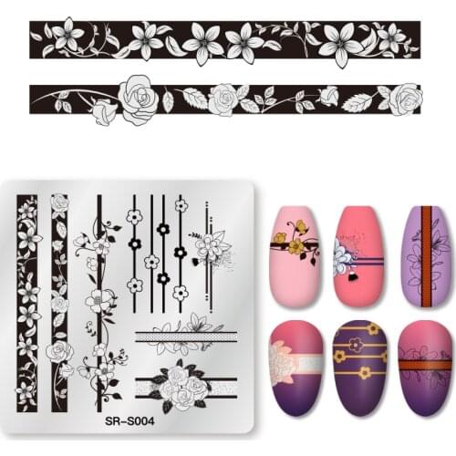 Nail Stamping Plates Flower Leave Image Feature Jewelry Geometry Pattern for Nails Template Nail Art Plate Gel Polish Tools
