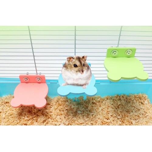 Hamster Platform Stand Rack Creative Universal Hamster Cage Platform Bird Perch Platform Wooden Plate Toys Funny Favor Toy