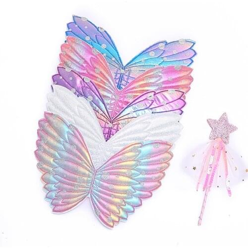 Colorful Angel Butterfly Wings For Wedding Birthday Party One 1st Girl Happy Birthday Party Decor Little Princess Party Supplies