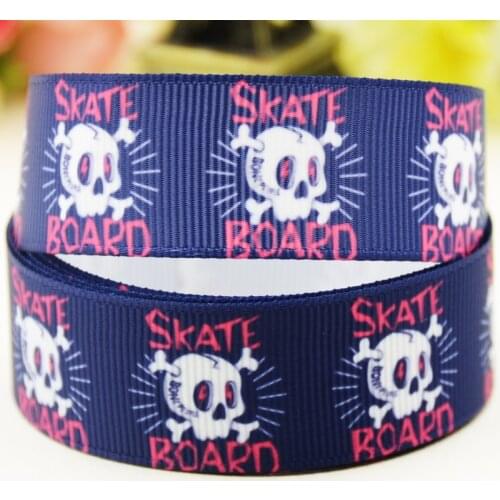 22mm 25mm 38mm 75mm Halloween cartoon printed Grosgrain Ribbon party decoration 10 Yards X-04487